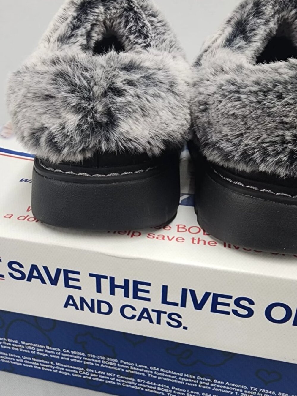 BOBS from Skechers Keepsakes Lite Cozy Blend Slippers Womens 7.5 Black Faux Fur - Picture 3 of 12